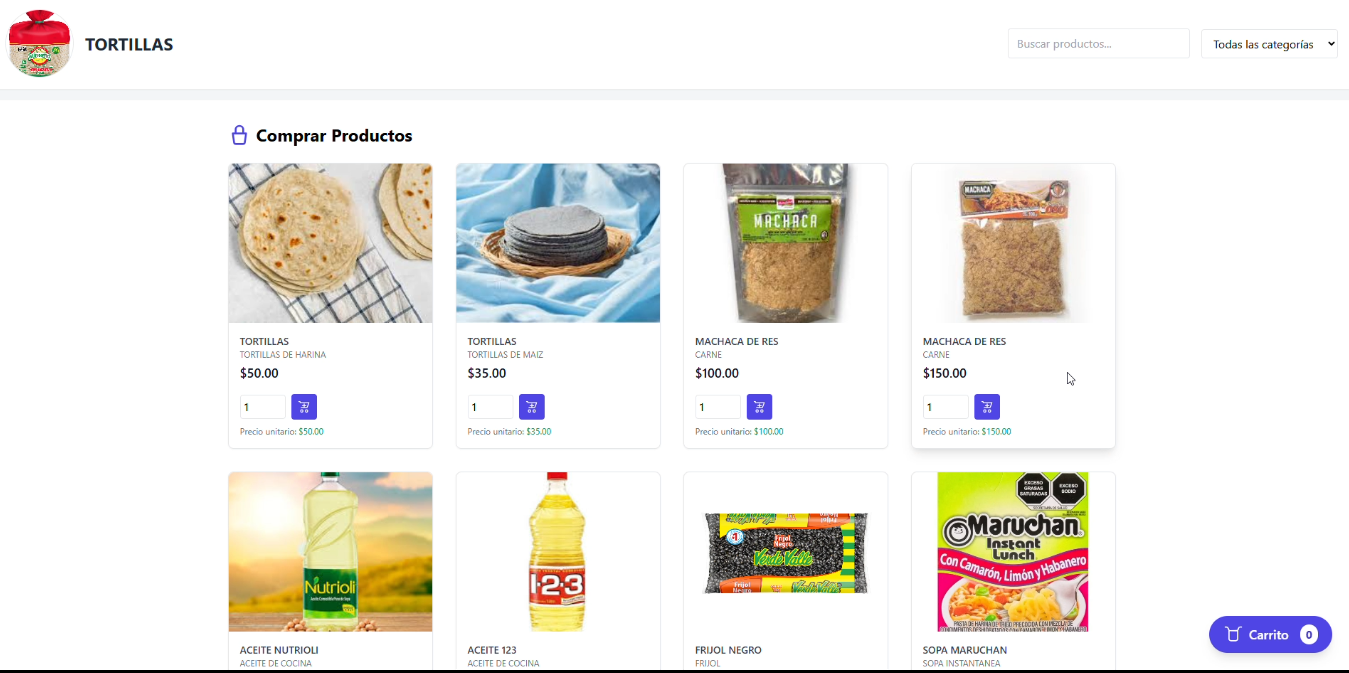 Catálogo de productos